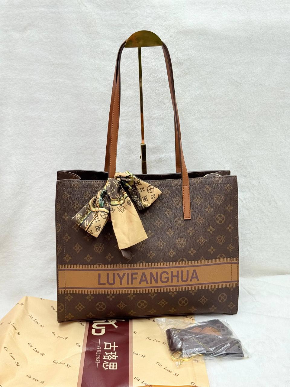 Orlina Elite Luxury Tote Bag -LUYIFANGHUA Brown